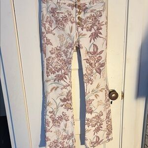 Pilcro and the Letterpress Floral Print Flare Pants